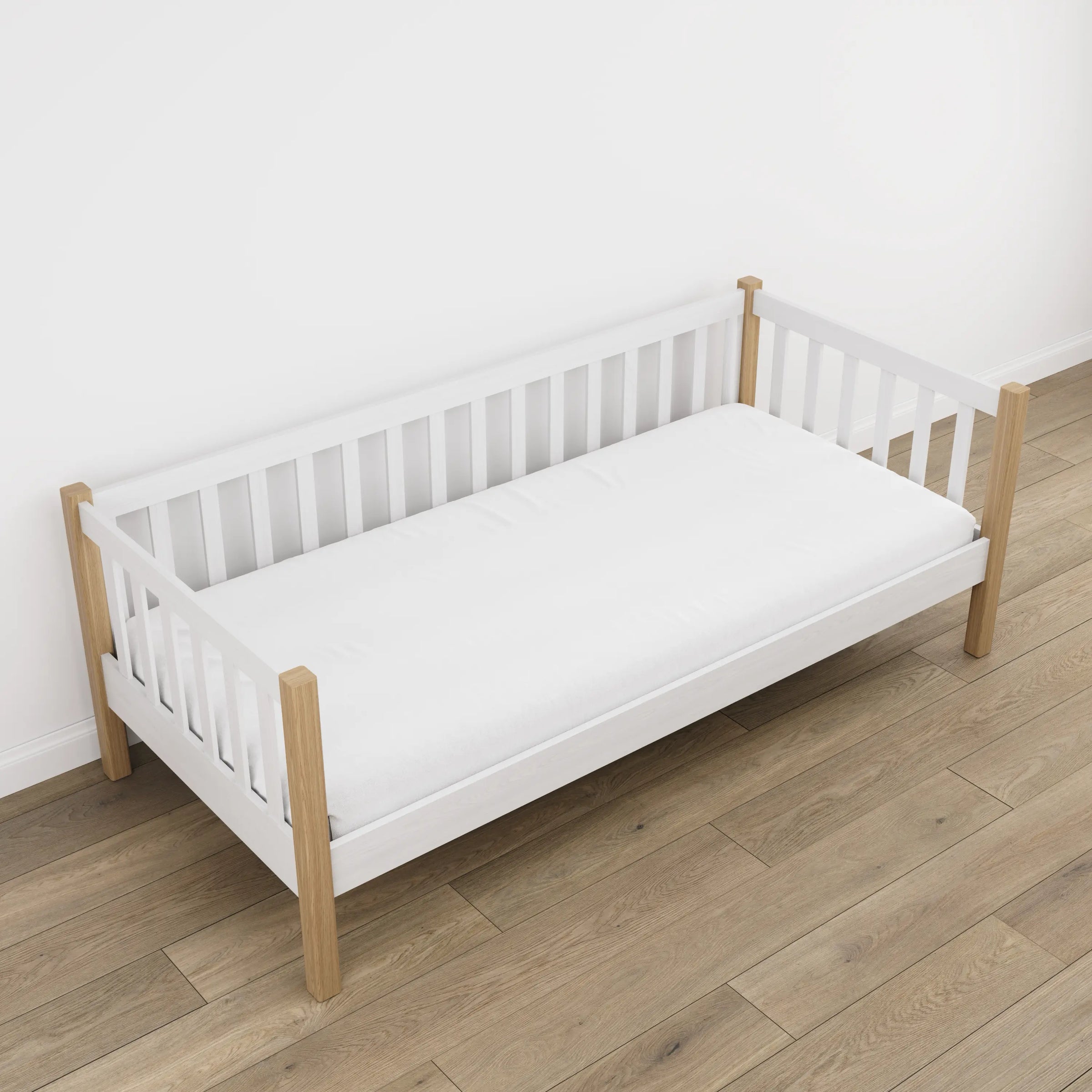 Łóżko sofa N03 biały / dąb naturalny – dodatkowy widok, trwała jakość Nizio Home
