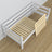 Łóżko sofa z szufladą N01 biały – dodatkowy widok, bezpieczna konstrukcja