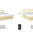 Doppelbett Holz Kiefer farblos – Details der Verbindungen und Schubladen, Nizio