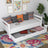 Drewniane łóżko sofa z szufladą N01 biały – widok ogólny, lite drewno sosnowe