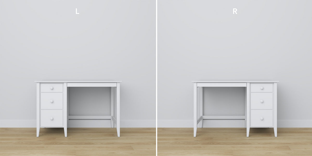 Schreibtisch 3S Holz weiß – Verbindungsdetails, hohe Qualität Nizio