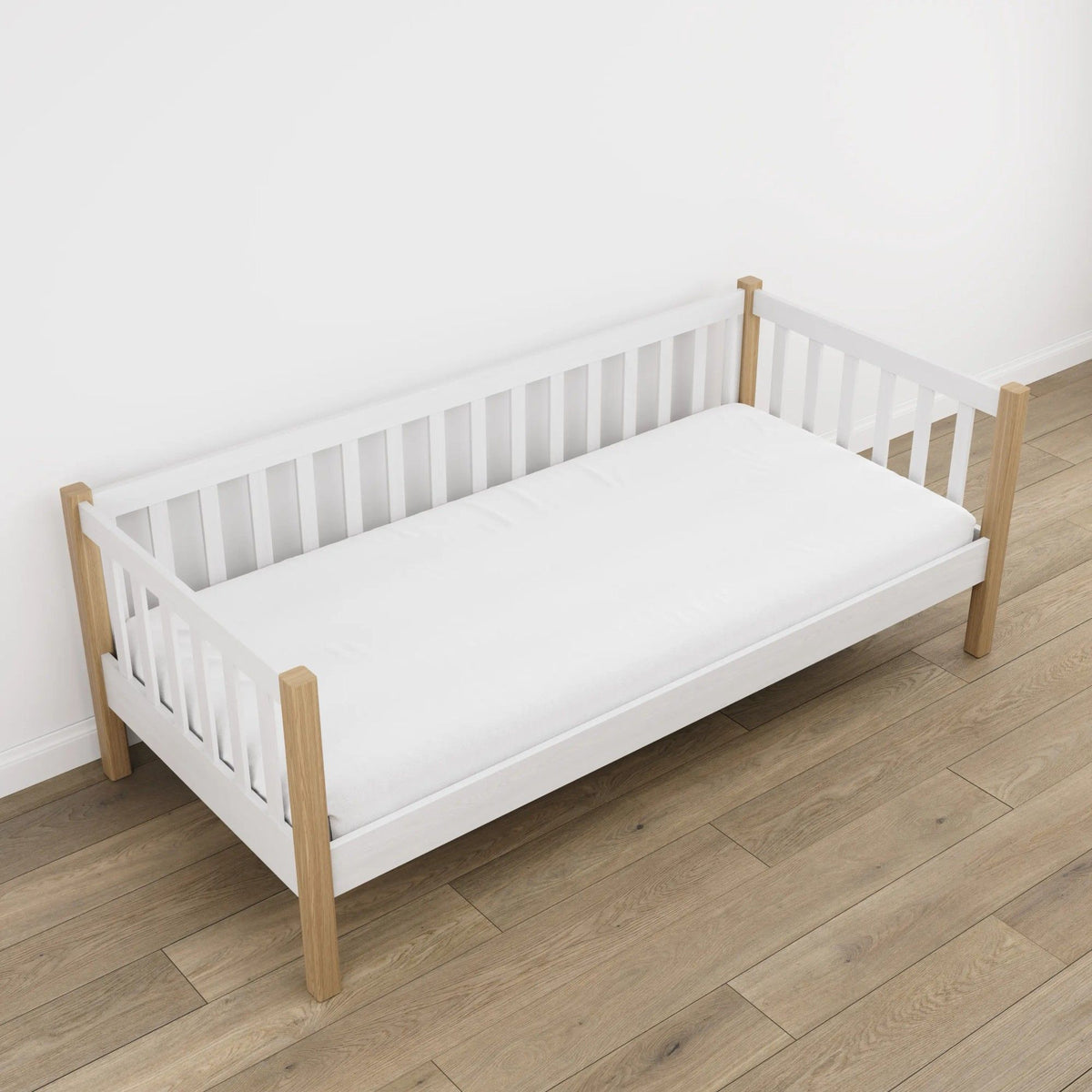 Łóżko sofa N03 biały / dąb naturalny – dodatkowy widok, bezpieczna konstrukcja