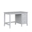 Schreibtisch 3S grau – Tischplatte und Schubladen, Detailaufnahme Holz, Nizio