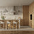 Oak front panel Nizio – hinge mounting, carpentry detail