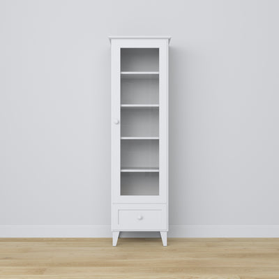 Vitrine 1S 57 Scandi Holz in Wunschfarbe RAL/NCS – Massivholz, Nizio