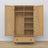 Oak wardrobe 2D1S Scandi oak natural / black