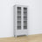 Vitrine 1S 90 Aschgrau – Holz, Glastüren, Frontansicht