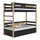 Etagenbett mit Schublade Holz Schwarz-Eiche – Kinderzimmer, Massivholz, scandi
