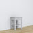 Nachttisch N01 grau – Holz, Frontansicht, Nizio Home