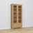 Vitrine 1S 90 Natureiche – Eiche, Glastüren, Frontansicht