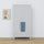 Wooden wardrobe 2D1S Scandi grey