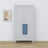 2-türiger Schrank mit Schublade Holz grau – Schlafzimmer, skandinavischer Stil