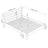 Łóżko podwójne N01 dąb bielony – widok z boku, przestrzeń sypialni