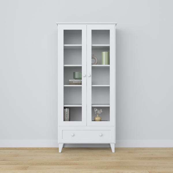 Wooden display cabinet 1S 90 Scandi white