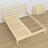 Doppelbett Holz Kiefer farblos – Maße und Schema, Nizio Home