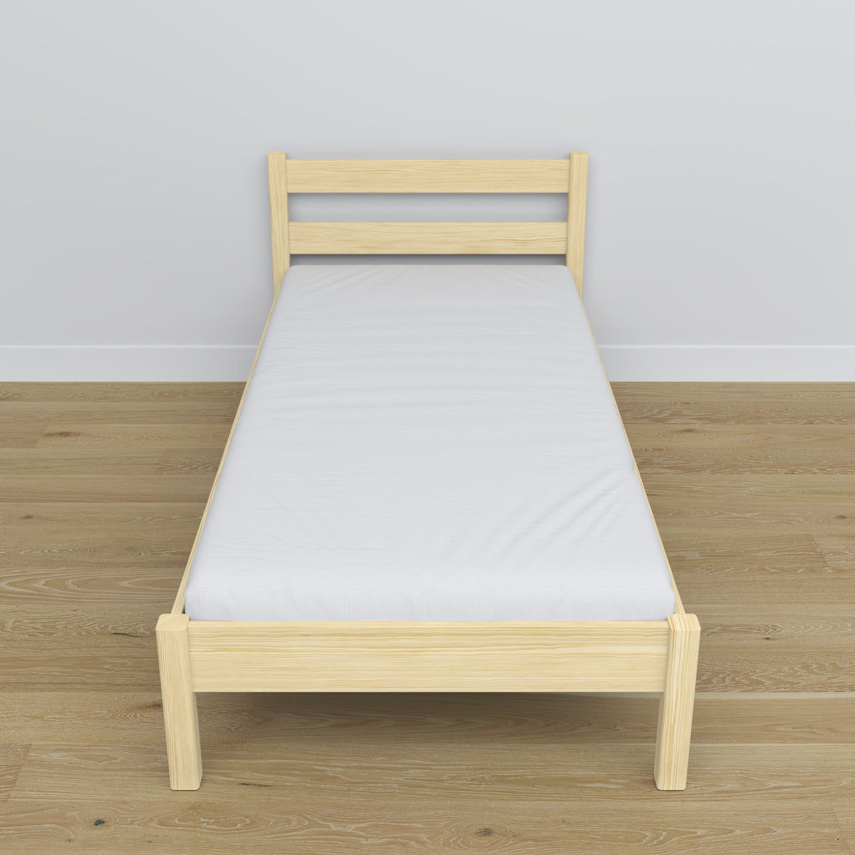 Bett Kiefer farblos im Kinderzimmer – skandinavische Einrichtung, Holz