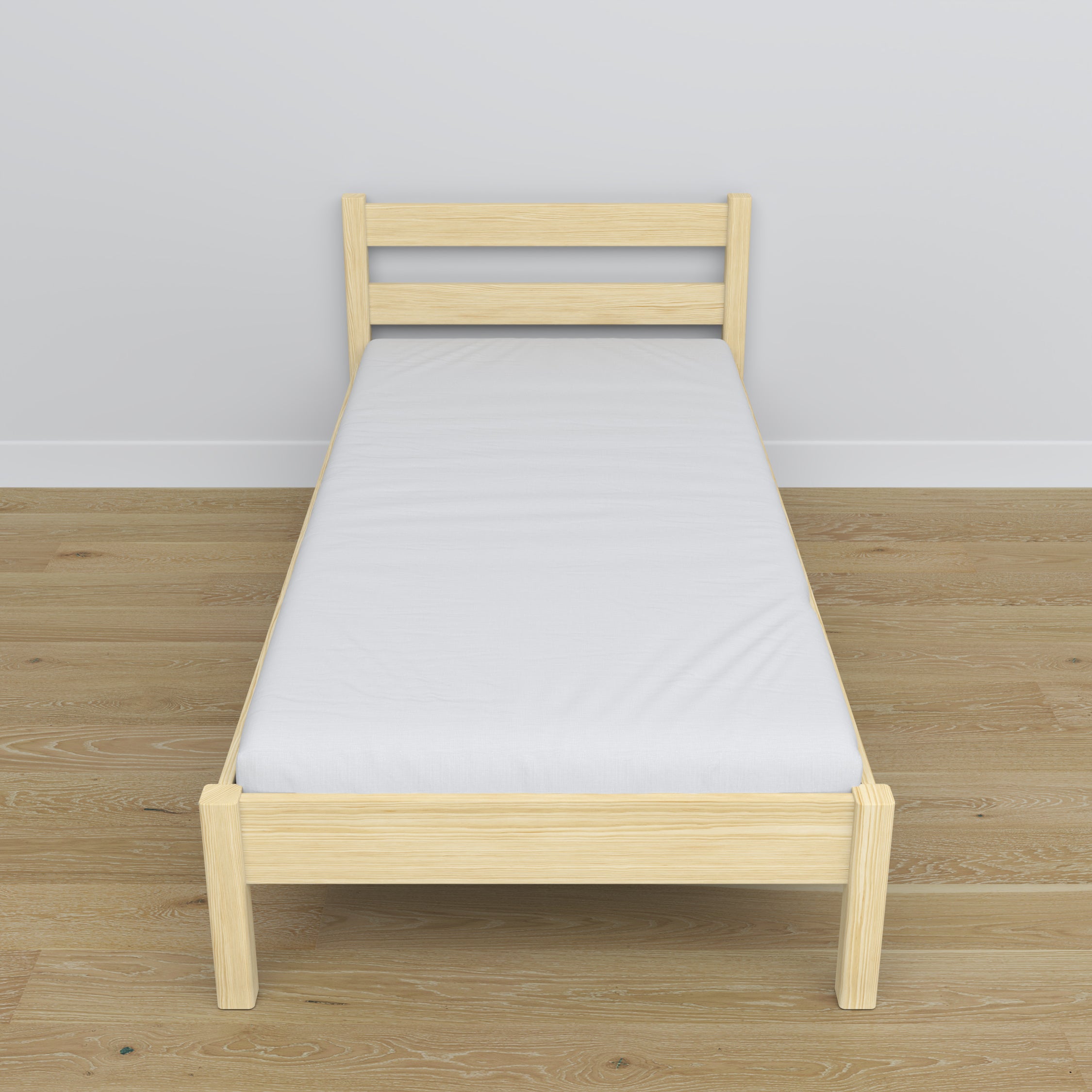 Bett Kiefer farblos im Kinderzimmer – skandinavische Einrichtung, Holz