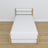 Bed white/oak with drawer – runners and wooden details, Nizio