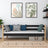 Drewniane łóżko sofa N01 czarno dębowy – widok ogólny, lite drewno