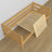 Natural pine sofa bed with mattress drawer made of wood – dimensions, Nizio