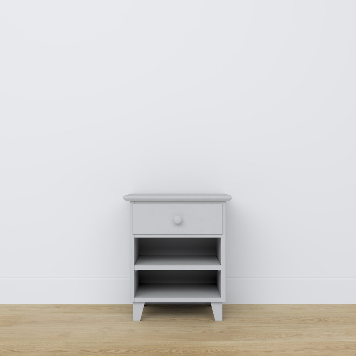 Bedside table with drawer N02 wooden grey – bedroom, Scandinavian style
