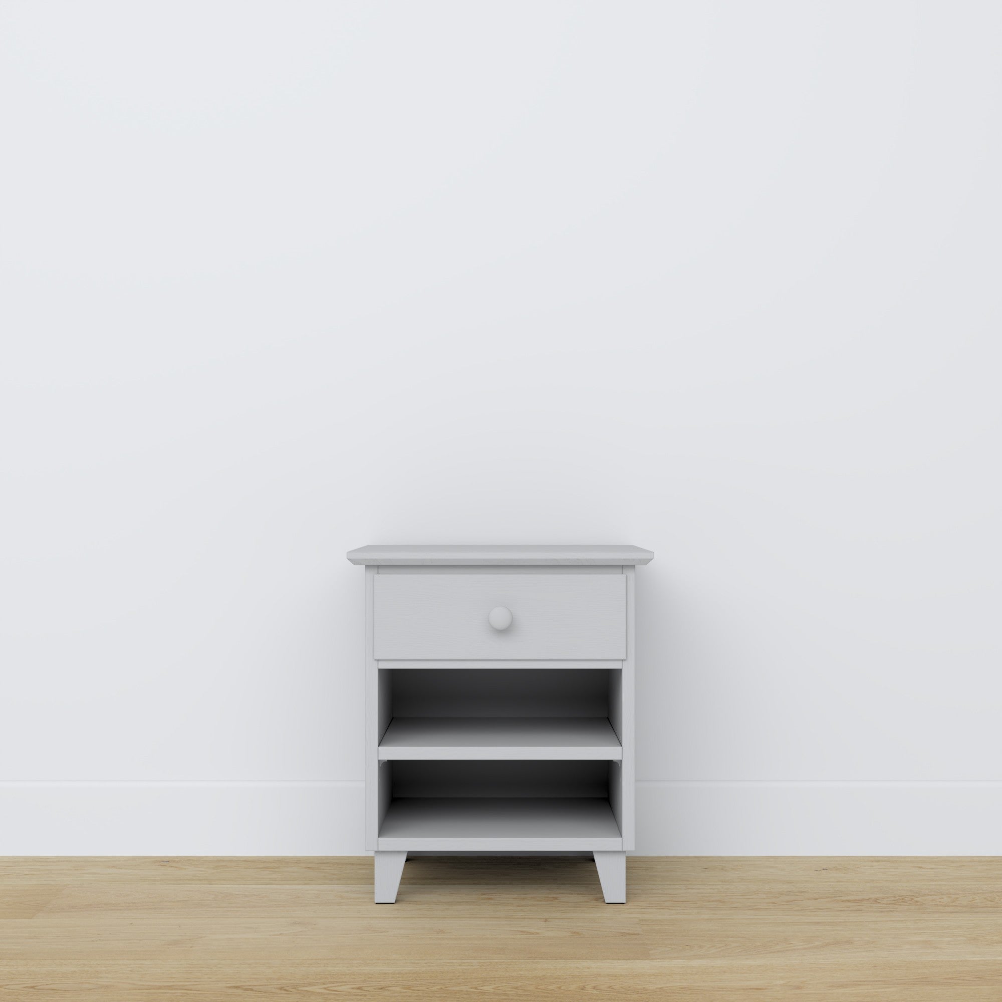 Bedside table with drawer N02 wooden grey – bedroom, Scandinavian style
