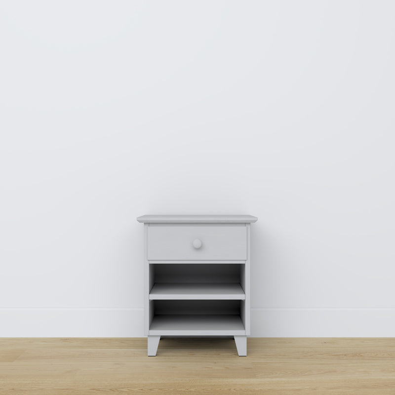 Bedside table with drawer N02 wooden grey – bedroom, Scandinavian style