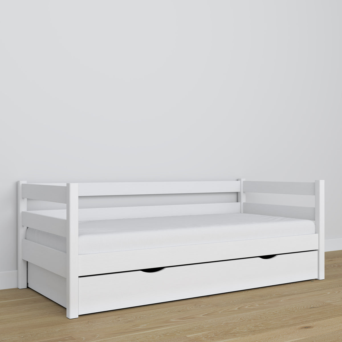 Łóżko sofa z szufladą N01 biały – dodatkowy widok, polska produkcja