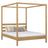 Eichenholz-Doppelbett mit Baldachin N01 Eiche natur – Gesamtansicht, massives Eichenholz