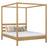 Doppelbett mit Baldachin Eiche natur – Rahmen und Slats, Eichenholz, Nizio
