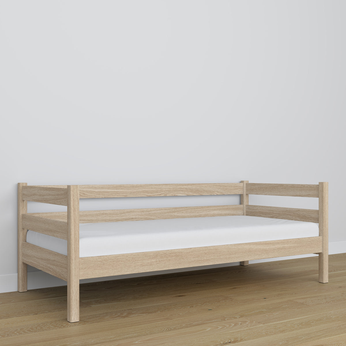 Łóżko sofa N01 dąb bielony – dodatkowy widok, bezpieczna konstrukcja