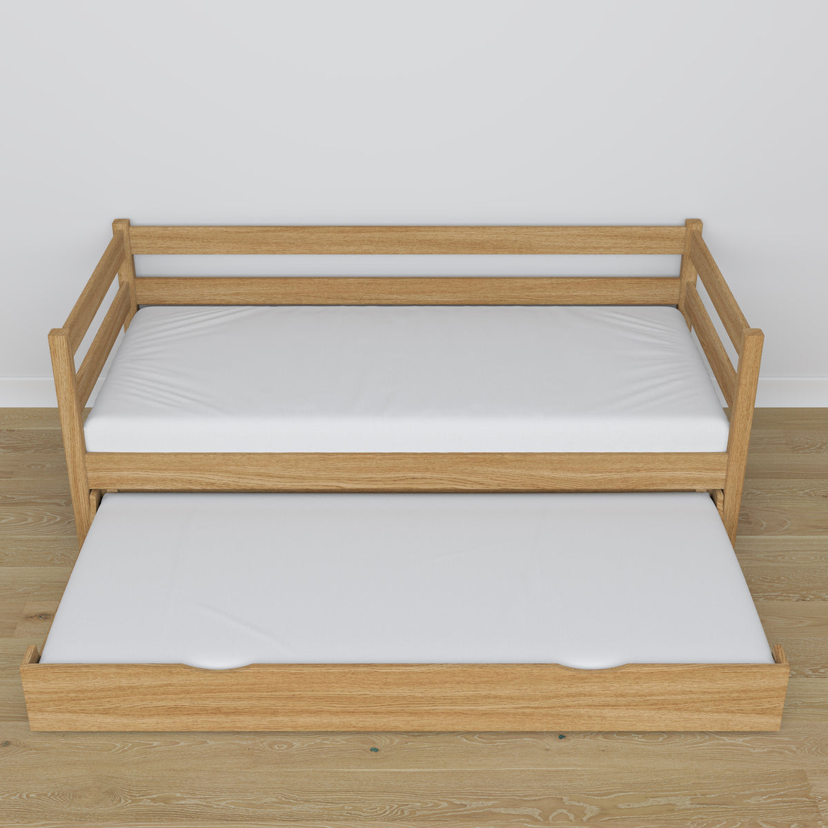 Sofabett mit Schublade für Matratze Natureiche aus Eichenholz – Maße, Nizio