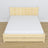 Doppelbett mit Schublade aus Holz Kiefer farblos – Schrägansicht, Scandi-Schlafzimmer