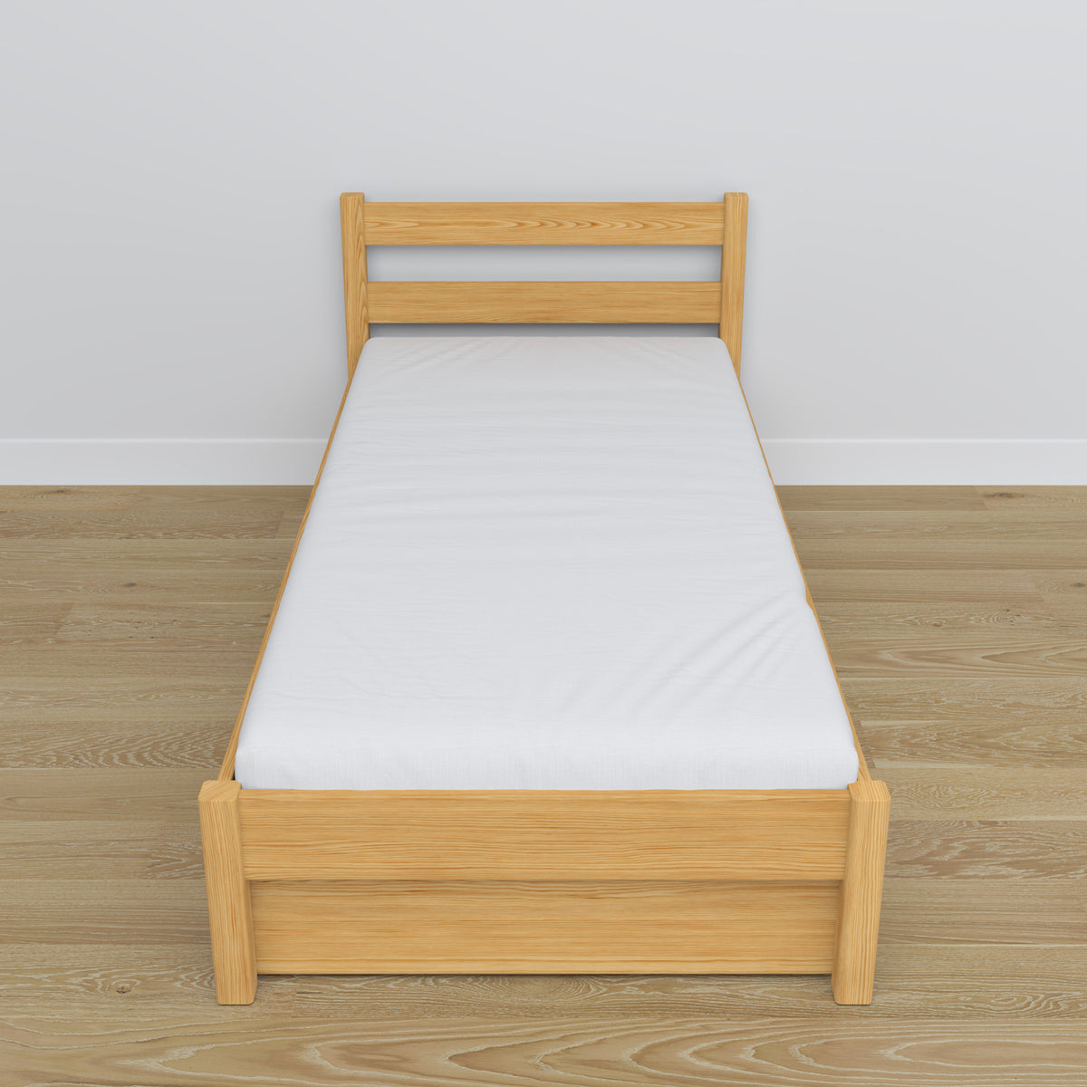 Bett mit Schublade aus Holz Kiefer natur – Kinderzimmer, Scandi-Einrichtung