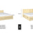 Doppelbett Holz Kiefer farblos – Details der Verbindungen und Schubladen, Nizio