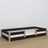 Wooden low bed N01 black / oak
