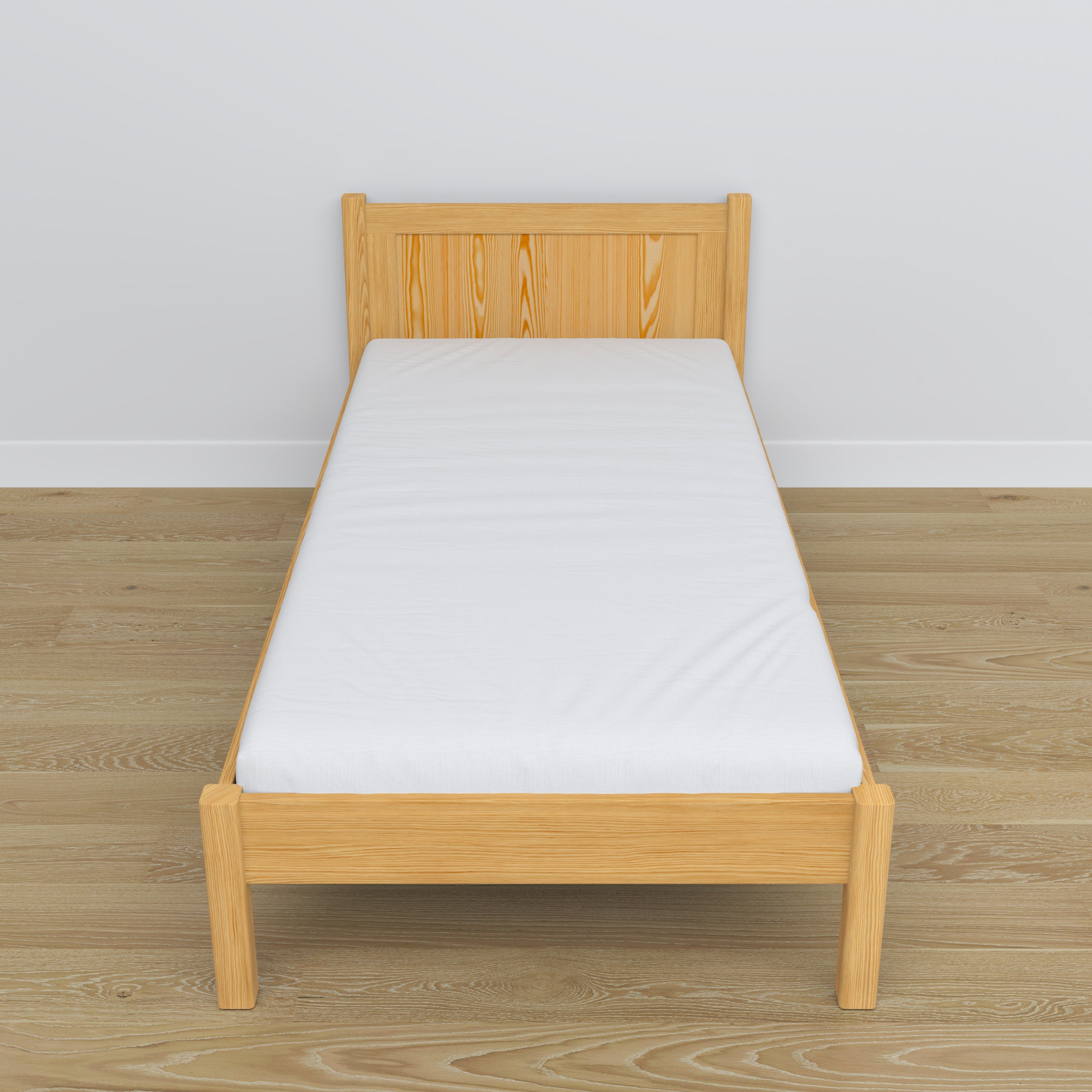 Einzelbett aus Holz Kiefer natur – Details Verbindungen und Holz, Nizio Home