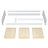 Wooden low bed N02 white
