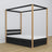 Himmelbett aus Holz, Schwarz-Eiche – Dekorationsrahmen, Kinderzimmer