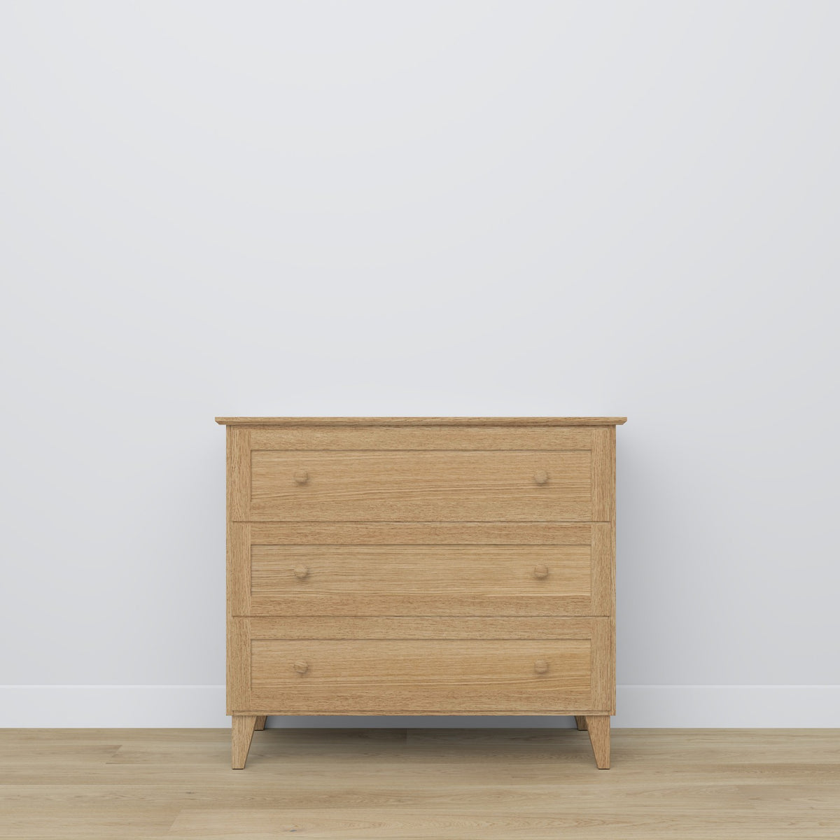 Oak chest of drawers 3S 105 Scandi oak natural
