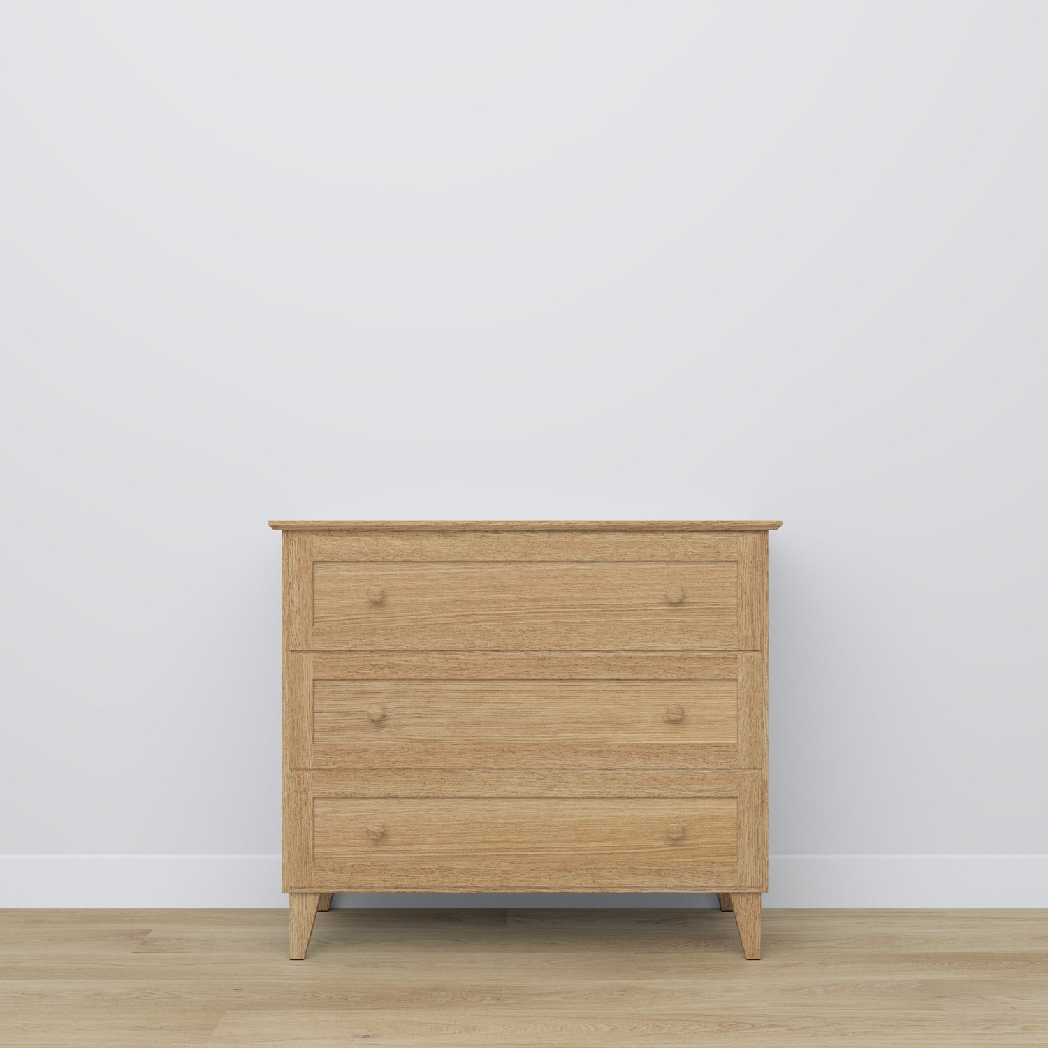 Oak chest of drawers 3S 105 Scandi oak natural