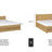 Oak double bed with drawer N02 oak natural