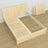 Doppelbett Kiefer farblos aus Holz – Maße und Schema, Nizio Home