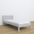 Einzelbett aus Holz grau – Details der Verbindungen und des Holzes, Nizio Home