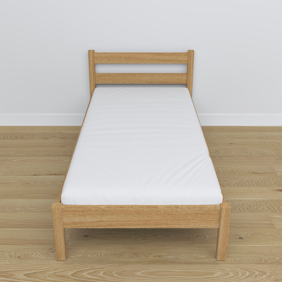 Bett Natureiche aus Eiche – Maße und Schema, Nizio Home