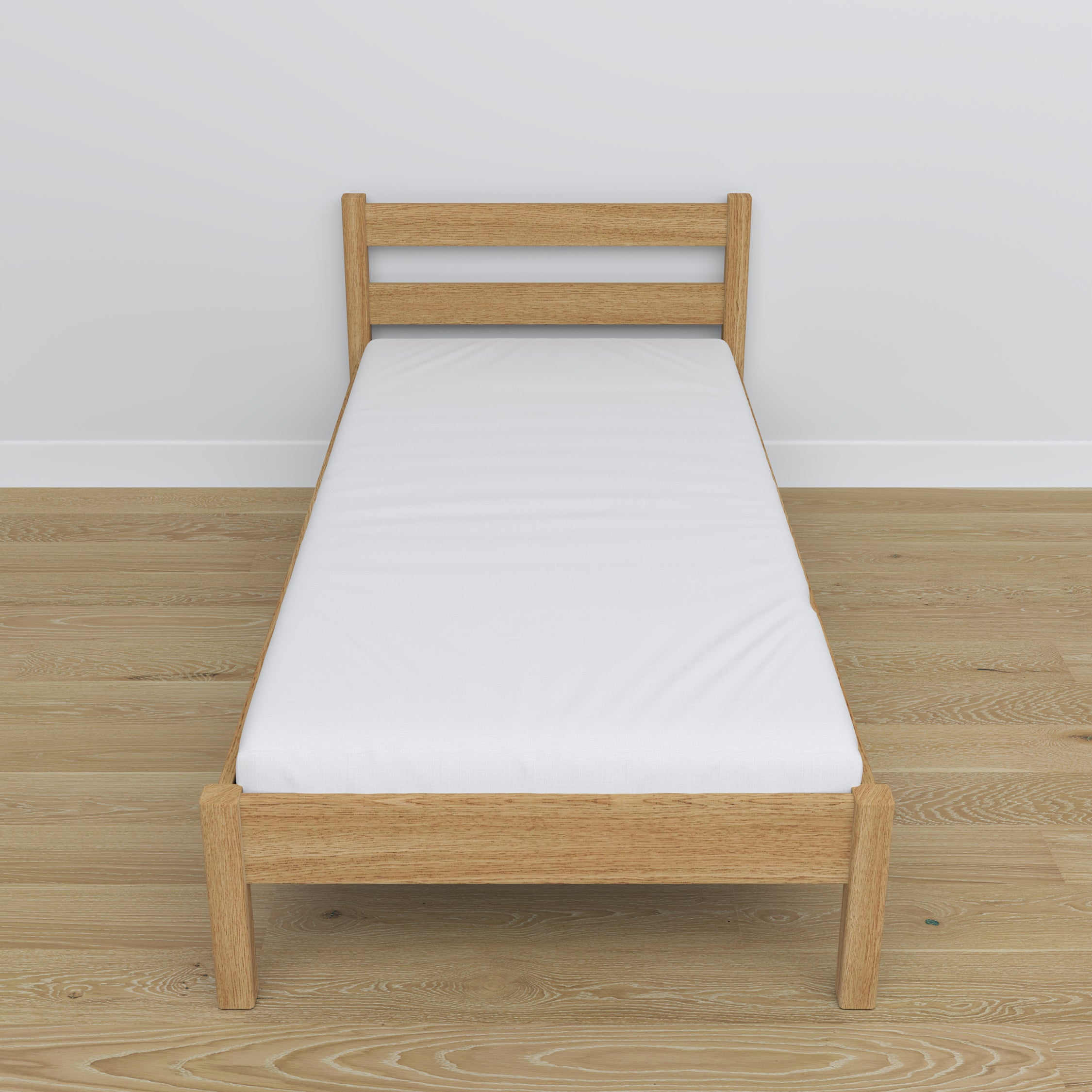 Bett Natureiche aus Eiche – Maße und Schema, Nizio Home