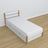 Wooden bed with drawer white-oak – dimensions and diagram, Nizio Home