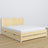 Doppelbett Kiefer farblos mit Schublade – hölzernes Kopfteil, Nahaufnahme