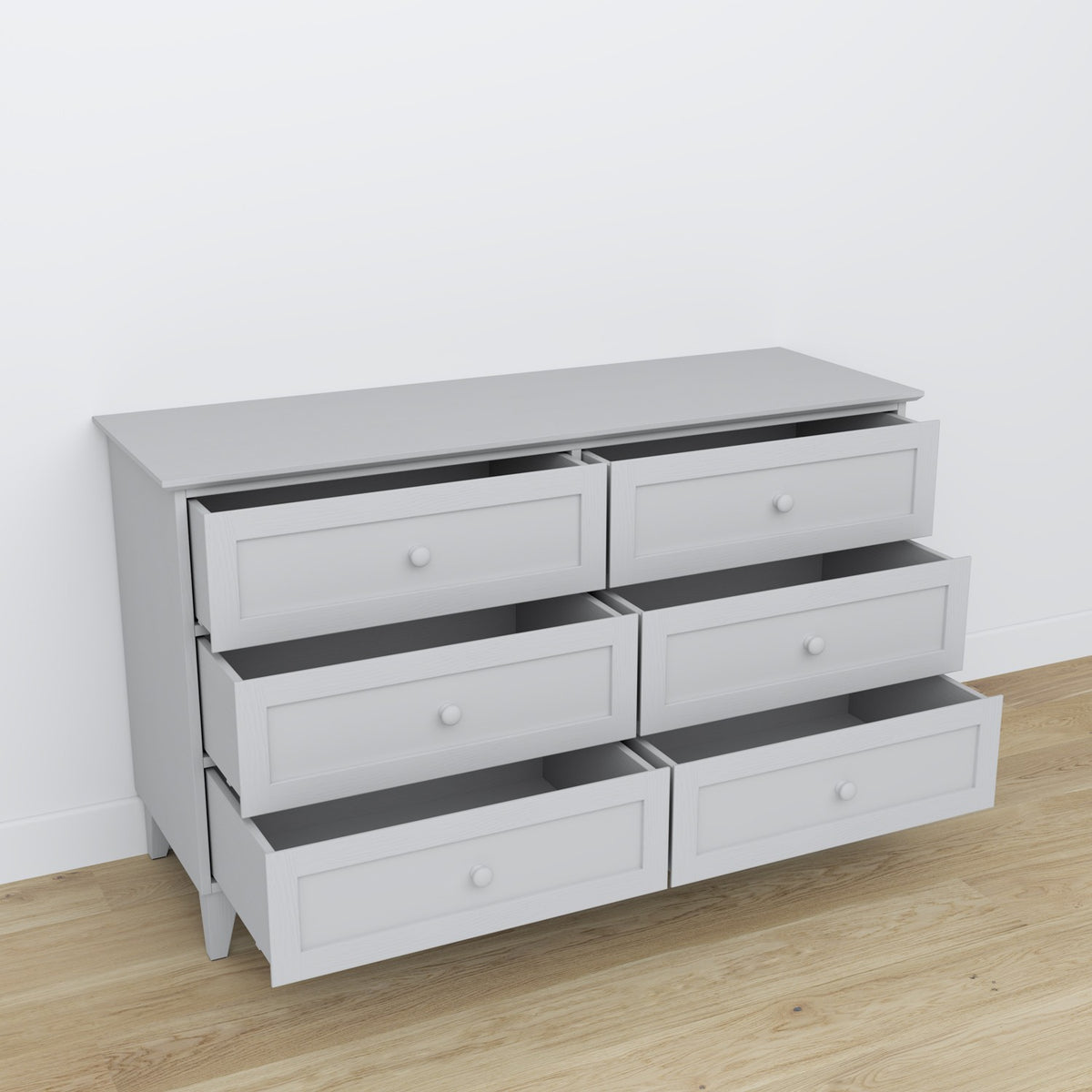 Wooden chest of drawers 6S 154 Scandi grey