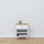 Wooden bedside table 1S N02 Scandi white / natural oak